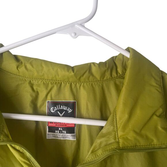 Callaway Weather Series Men's Size XL Green Golfing Half Zip Pullover Sweater - Picture 4 of 9